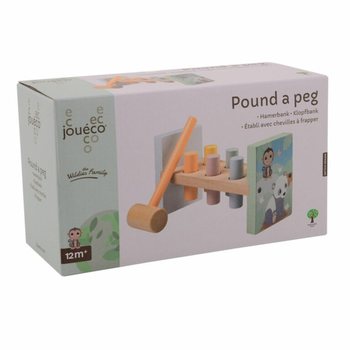 JOUECO - Banc &agrave; marteler en bois Animaux Sauvages - Pour enfants d&egrave;s 12 mois (1 pce)