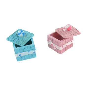 Boîte de Rangement Décorative - Rose/Bleu (Lot de 2)