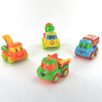 Véhicules de Chantier Pull Back à Friction 8 cm (Lot de 12)
