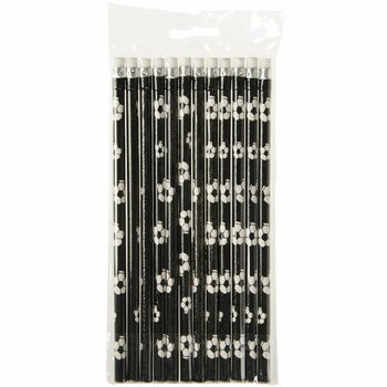 Crayon Football avec Gomme - 12 pi&egrave;ces