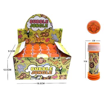BULLES DE SAVON ANIMAUX DE LA JUNGLE, 25ML EN PR&Eacute;SENTOIR (24 pcs)