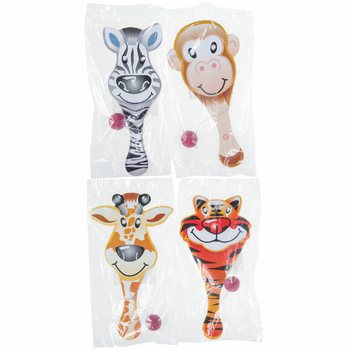 JEU DE RAQUETTE BALLE ANIMAUX RIGOLOTS (24 pcs)