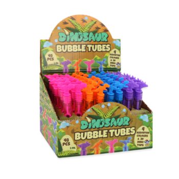 Tubes à Bulles de Savon Dinosaure 5ml (48 pièces)
