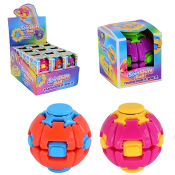 BALLE FIDGET SPINNER SPIN & POP - SPIN SHIFT BALL - EN PR&Eacute;SENTOIR (24 pcs)