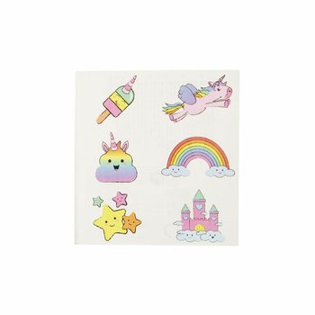 TATOUAGES FUN &ndash; MOD&Egrave;LE : LICORNE (96 pcs)