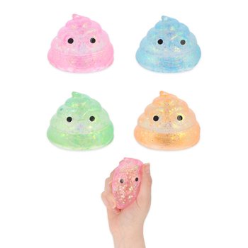 CACA SQUEEZE - AVEC GEL SUCRE PAILLET&Eacute; - COLORIS MIXTES - EN DISPLAY (12 pcs)