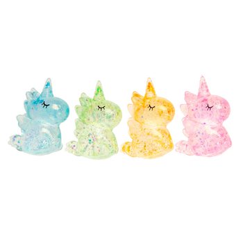 LICORNE SQUEEZE / ANTI-STRESS - COULEURS MIXTES - EN DISPLAY (12 pcs)