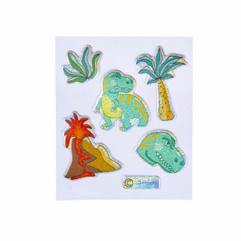 AUTOCOLLANTS PAILLETTES - MOD&Egrave;LE : DINOSAURE (100 pcs)
