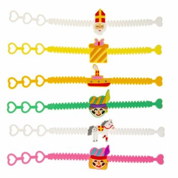 SINTERKLAAS - BRACELETS EN SILICONE POUR ENFANTS (12 pcs)