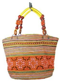 Sac B-FAIR Beads Marron/Jaune (1 pc)