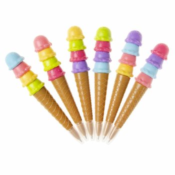 Stylo &agrave; Bille C&ocirc;ne de Glace en Pr&eacute;sentoir (24 pcs)