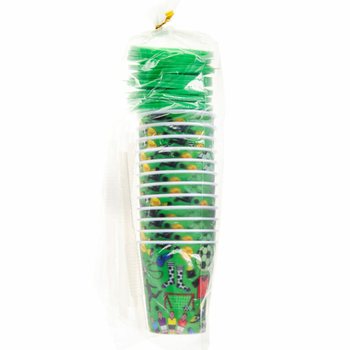 Gobelet avec Paille / Gobelet &agrave; Glace - Football (12 pcs)