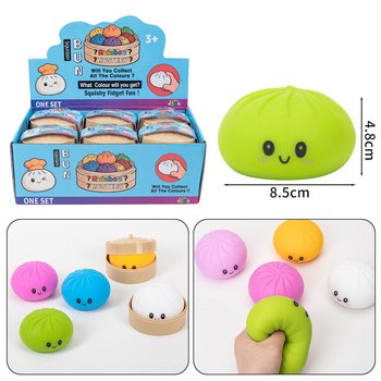 RAGE - Dumplings Squishy Bun GRANDS (8.5 x 8.5 x 4.8 cm) - Jouet Fidget Viral 2026 (12 pcs)