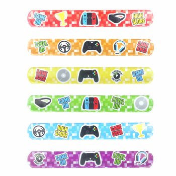 Bracelets Slap Gamer - Mix (120 pièces)