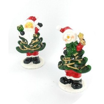 Photophore Mod&egrave;le Sapin de No&euml;l avec Figurine (4 pcs)
