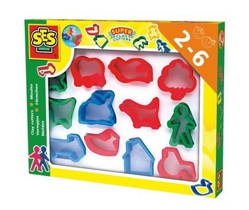 SES Emporte-pièces pour Pâte à Modeler (12 couleurs/modèles) (1 pc)