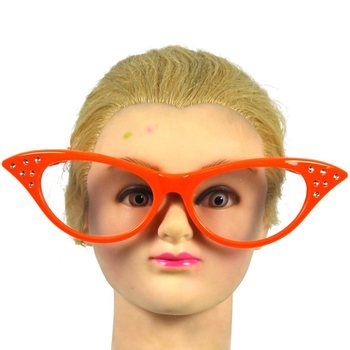 GRANDES LUNETTES DE FÊTE ORANGE (12 pcs)