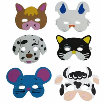 Masques en Mousse Animaux de la Ferme (24 Pièces)