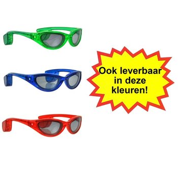 LUNETTES DE SOLEIL LED - COULEUR : BLEU (12 pcs.)