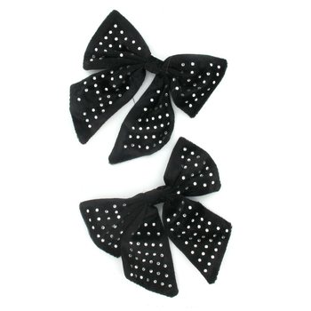 Lot de 2 n&oelig;uds de d&eacute;coration en sachet (6 pces)