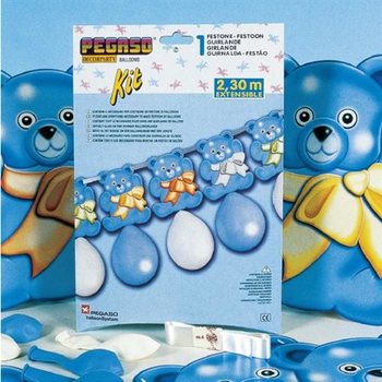 GRANDE GUIRLANDE DE BALLONS 2.3 MÈTRES - BLEU (5 pcs)