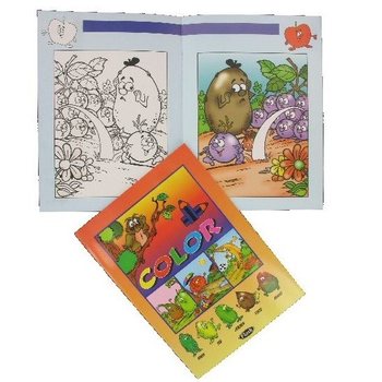 LIVRE DE COLORIAGE FRUITS ET LÉGUMES (12 pcs)