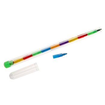 CRAYONS EMPILABLES EN PR&Eacute;SENTOIR (72 pcs)