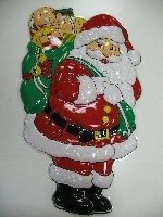 GRAND PANNEAU D&Eacute;CORATIF - P&Egrave;RE NO&Euml;L AVEC HOTTE (2 pcs)