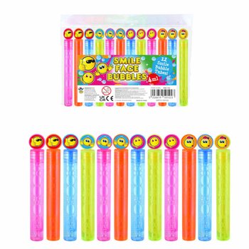 Baguettes de bulles de savon Smiley colorées (1 pack de 12 pièces)