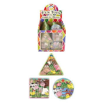 Jeux de patience « Animaux de la ferme » en présentoir (96 pcs)