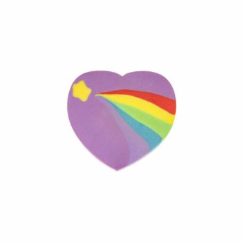 Gomme C&oelig;ur Arc-en-Ciel en Pot (100 pcs)