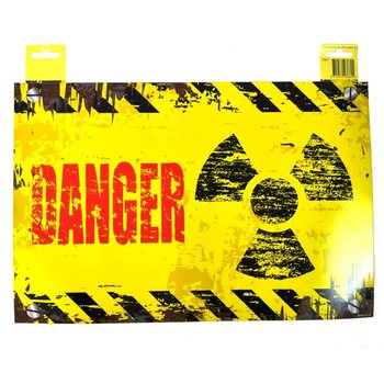 PANNEAU DE PORTE D&Eacute;CORATIF - "DANGER" / "KEEP OUT" (12 pcs)