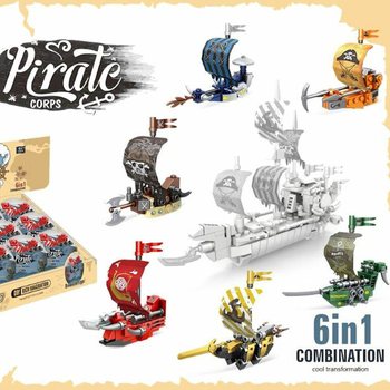Blocs de Construction Bateau Pirate en Boule Surprise - Display (12 pcs)