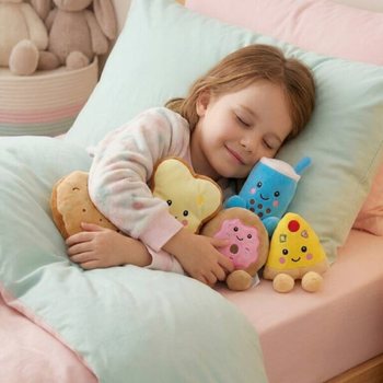 PELUCHES NOURRITURE - 13 CM - MOD&Egrave;LES ASSORTIS (12 pcs)