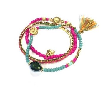 Bracelet Élastique Style Ibiza 3 Rangs (1 pc)