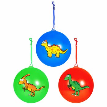 BALLE DINOSAURE AVEC CORDON / BUNGEE BALL Ø23 Cm (24 pcs)