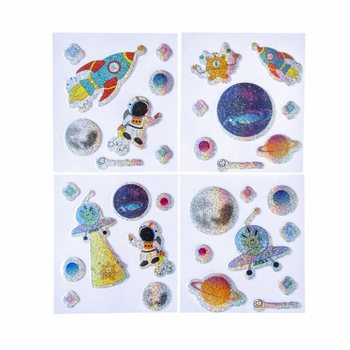 AUTOCOLLANTS PAILLETTES - MODÈLE : ESPACE / SPACE (100 pcs)