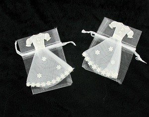 Sachet de Mariage avec Robe de Mariée (12 pcs)