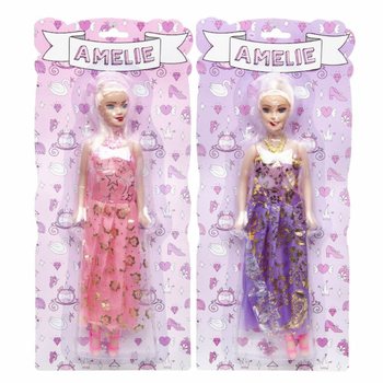 Poupée Amélie sur Carte - Couleurs Mix (12 pcs)