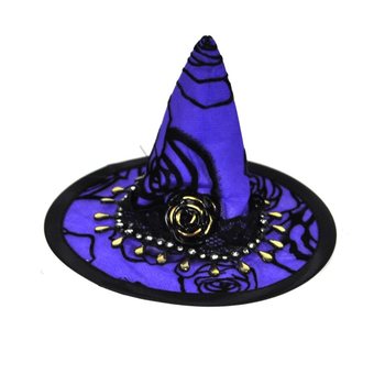 Mini-chapeau de sorci&egrave;re sur pince &agrave; cheveux (6 pcs.)