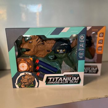 Pistolet Dinosaure avec Fléchettes et Cible - Coffret Cadeau (Lot de 2)