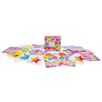 PETITS JEUX DE M&Eacute;MOIRE - MOD&Egrave;LE : SMILEY EN PR&Eacute;SENTOIR (60 pcs.)