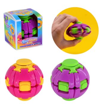 BALLE FIDGET SPINNER SPIN & POP - SPIN SHIFT BALL - EN PR&Eacute;SENTOIR (24 pcs)
