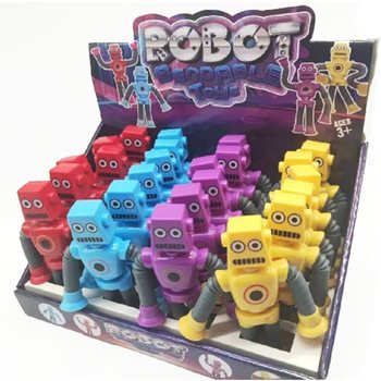 ROBOTS JOUETS FLEXIBLES ET ARTICULÉS - COULEURS MIXTES - EN PRÉSENTOIR (24 pcs.)
