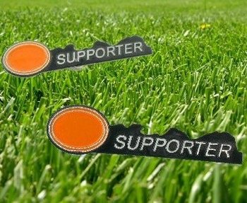 Badge de Supporter de Football Orange (12 pcs)