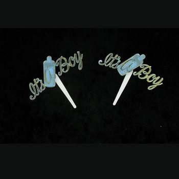 Piques &agrave; Cupcakes Naissance - It's a Boy (12 pcs)
