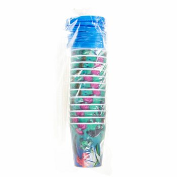 GOBELET / COUPE &Agrave; GLACE AVEC PAILLE &ndash; ANIMAUX MARINS (12 pcs)