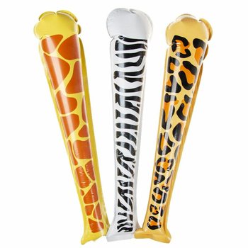 Batte Auto-gonflable 'Animaux Sauvages' - 49x13cm - Présentoir (48 pcs)