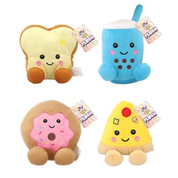 PELUCHES NOURRITURE - 13 CM - MODÈLES ASSORTIS (12 pcs)