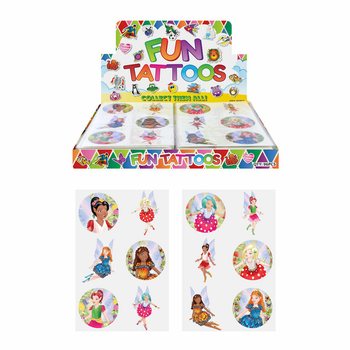 Tatouages Éphémères - Présentoir Fées (96 pièces)